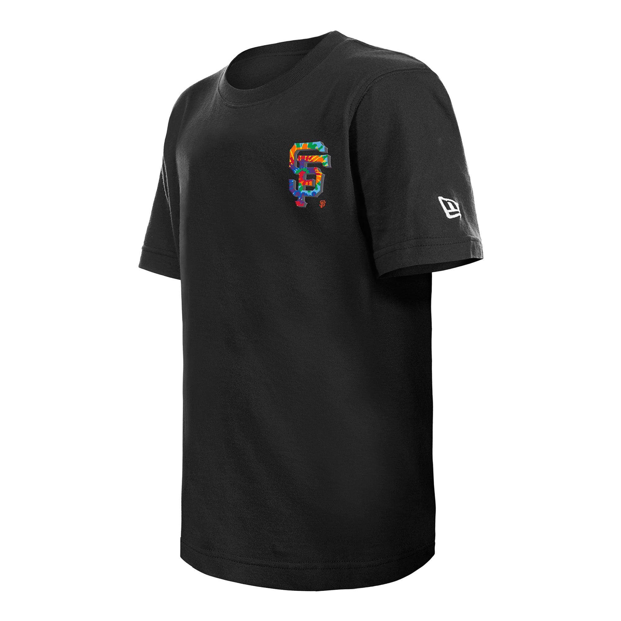 T-shirt New Era noir pour jeunes avec logo des Giants de San Francisco (dessin animé)