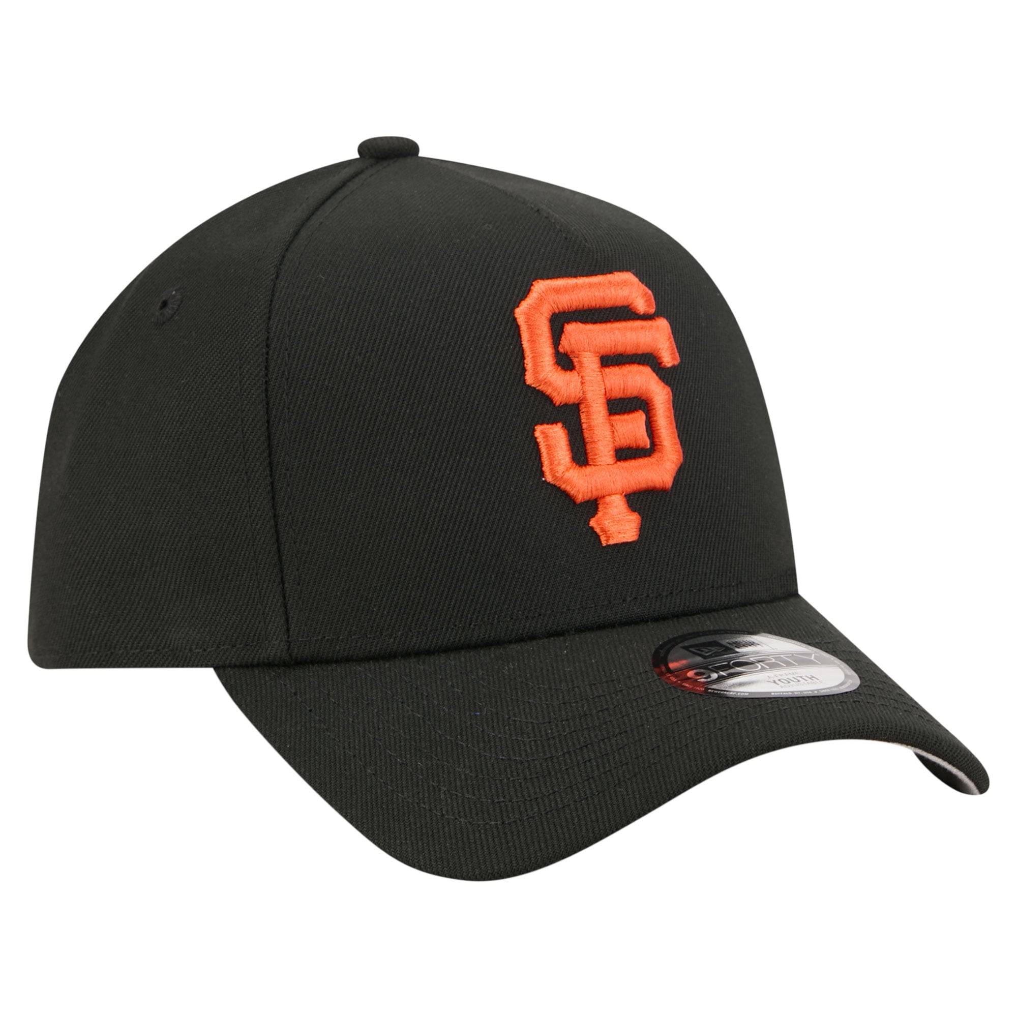 Youth New Era Black San Francisco Giants Cooperstown Logo 9FORTY A-Frame Adjustable Hat