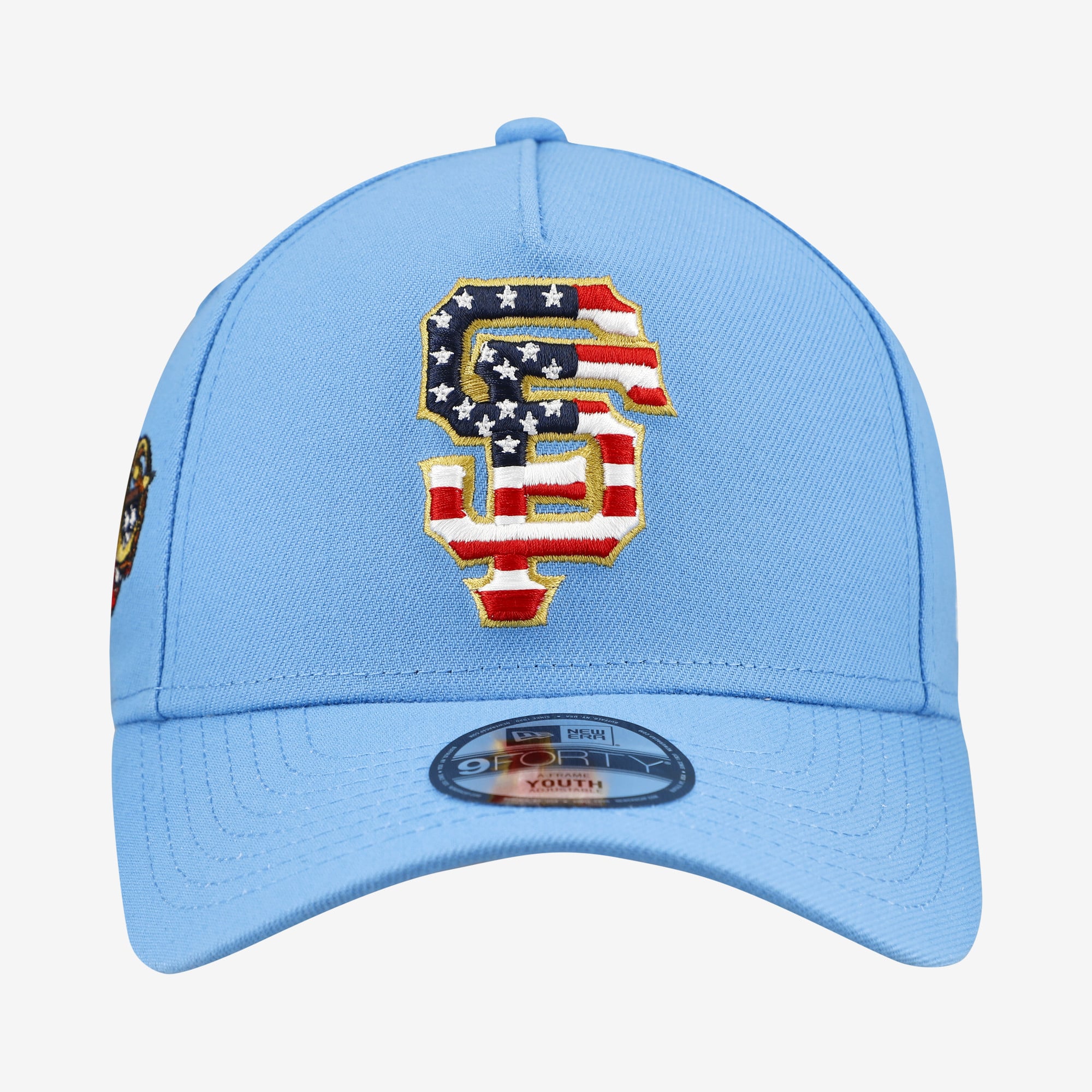 Youth New Era Light Blue San Francisco Giants Celebrate America's 250th 9FORTY A-Frame Adjustable Hat