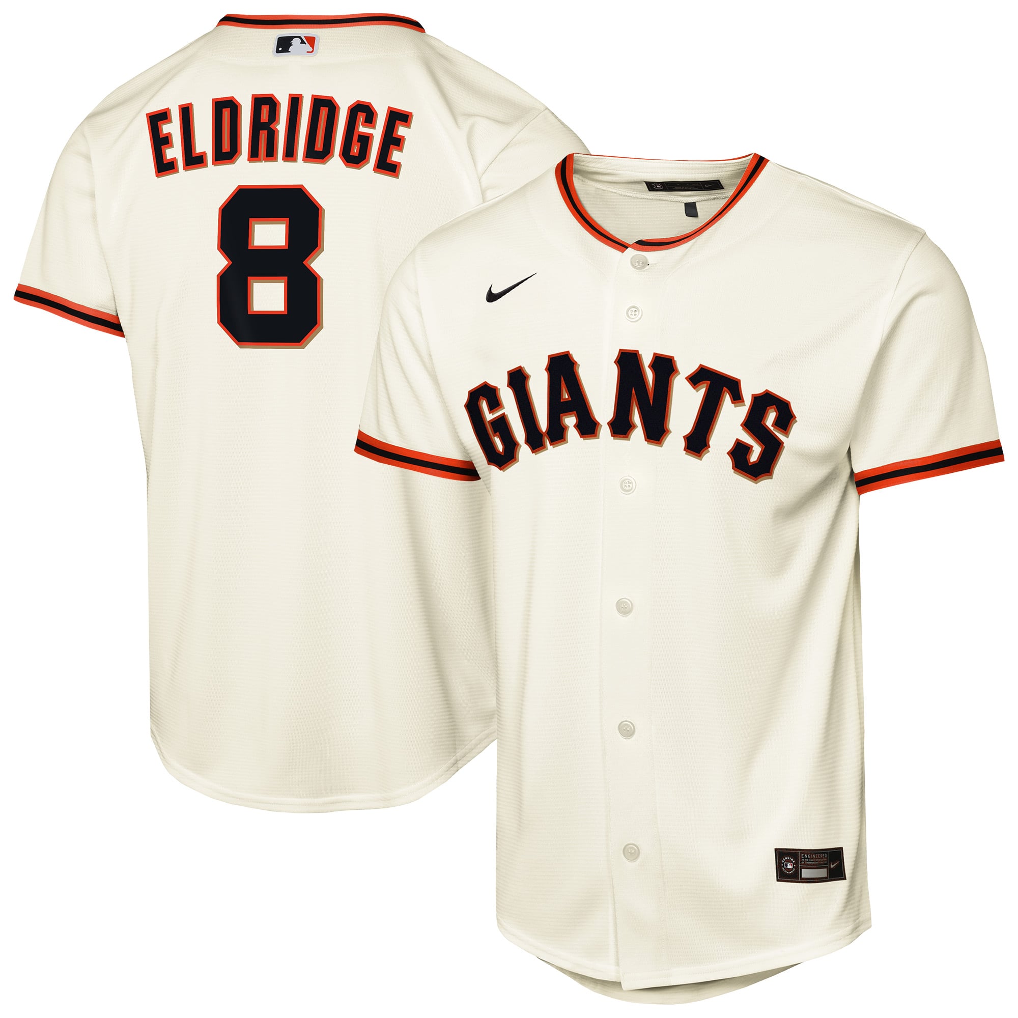 Maillot réplique domicile Nike Bryce Eldridge crème des Giants de San Francisco pour jeunes