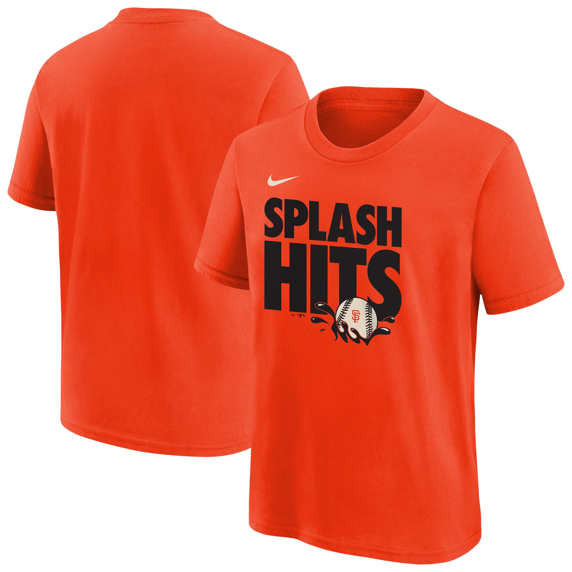 T-shirt Nike orange pour jeunes, collection San Francisco Giants Hometown