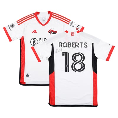 Reid Roberts San Jose Earthquakes Autographed Fanatics Authentic Match-Used #18 White Jersey from the 2025 MLS Season - Size M