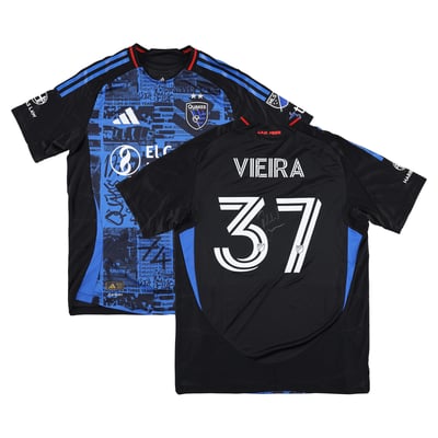 Ronaldo Vieira San Jose Earthquakes Autographed Fanatics Authentic Match-Used #37 Black Jersey from the 2025 MLS Season - Size M