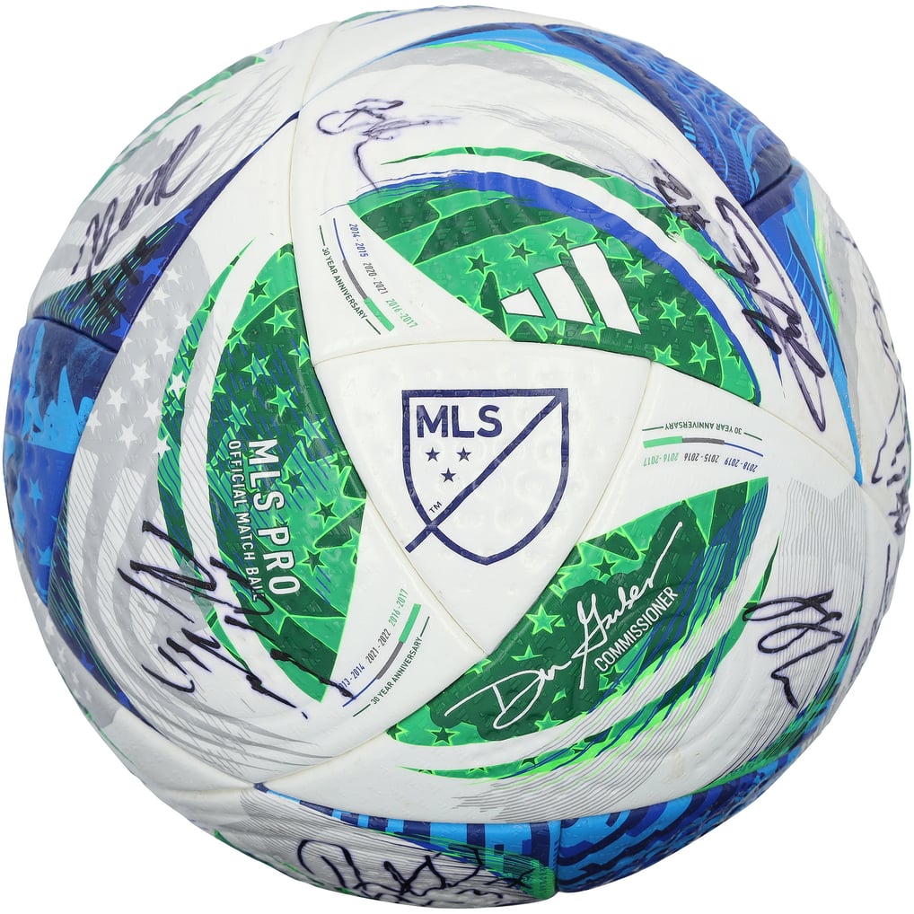 San Jose Earthquakes Autographed Fanatics Authentic Match-Used Soccer Ball from the 2025 MLS Season with 26 Signatures - NF70454960