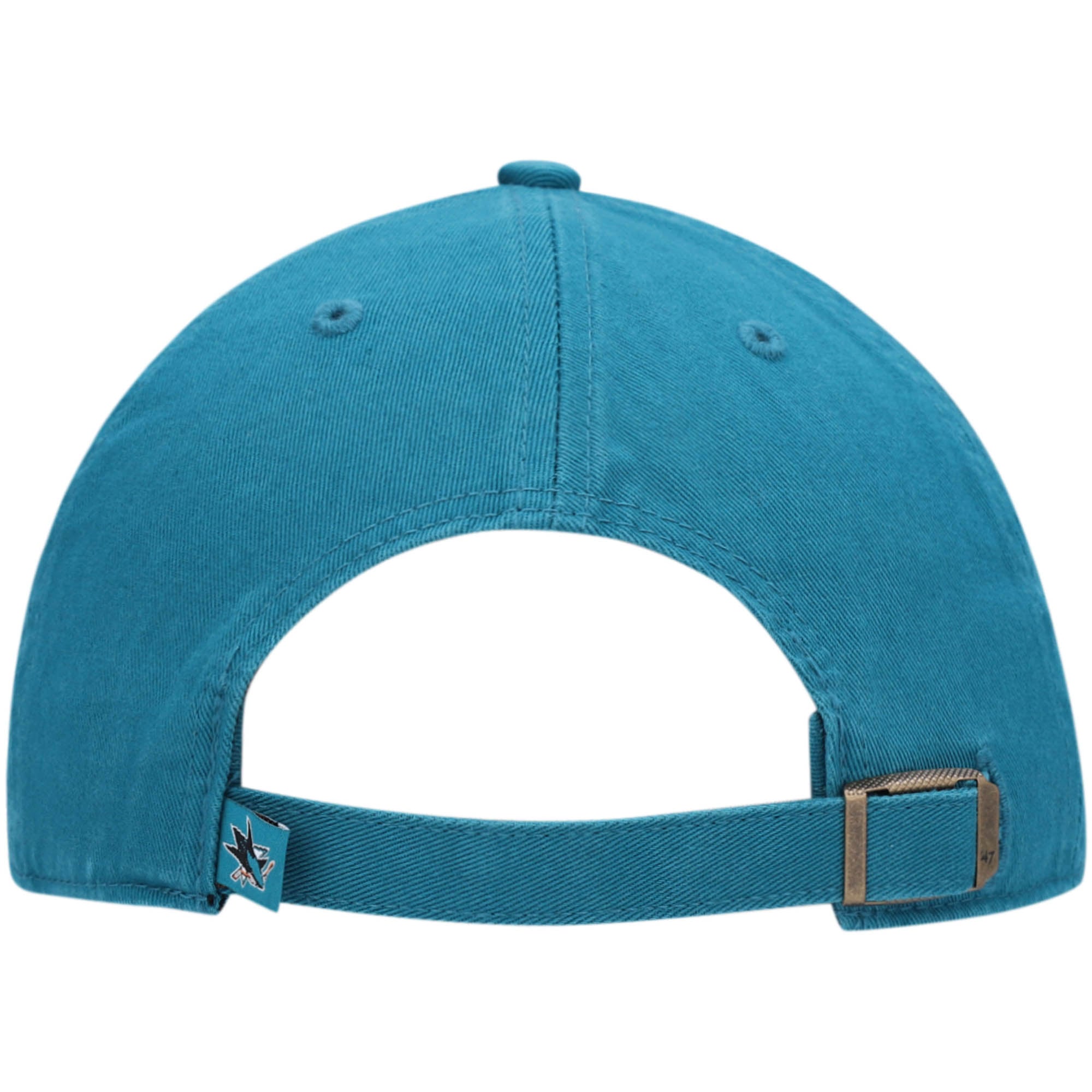 Casquette ajustable pour homme « 47 » turquoise des Sharks de San Jose, modèle « Nettoyage de l'équipe ».