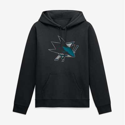 San Jose Sharks Big & Tall Metallic Mascot Hoodie - Black