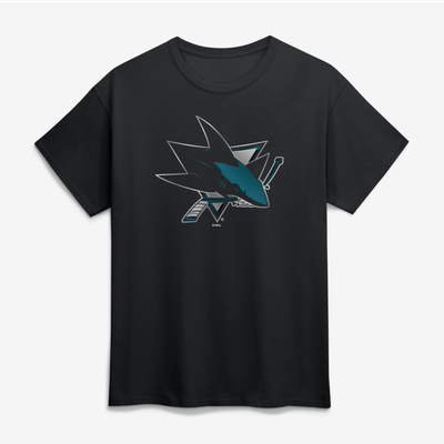 San Jose Sharks Big & Tall Metallic Mascot T-Shirt - Black