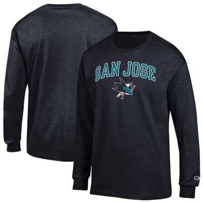  San Jose Sharks Champion Jersey Long-Sleeve T-Shirt - Black