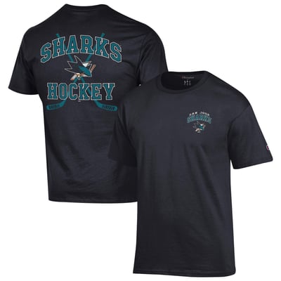  San Jose Sharks Champion Stick With It Jersey T-Shirt - Black