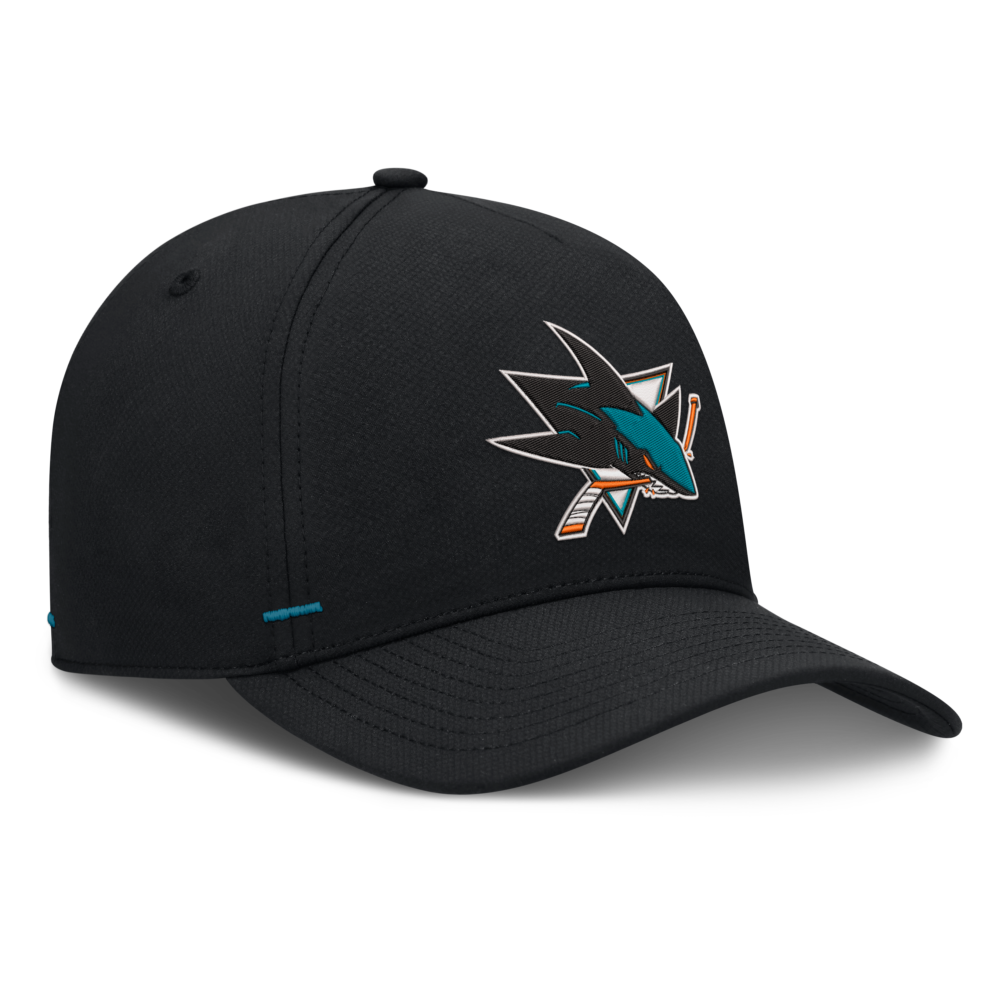 Men's Fanatics Black San Jose Sharks Authentic Pro Rink Bar Tacks A-Frame Adjustable Hat