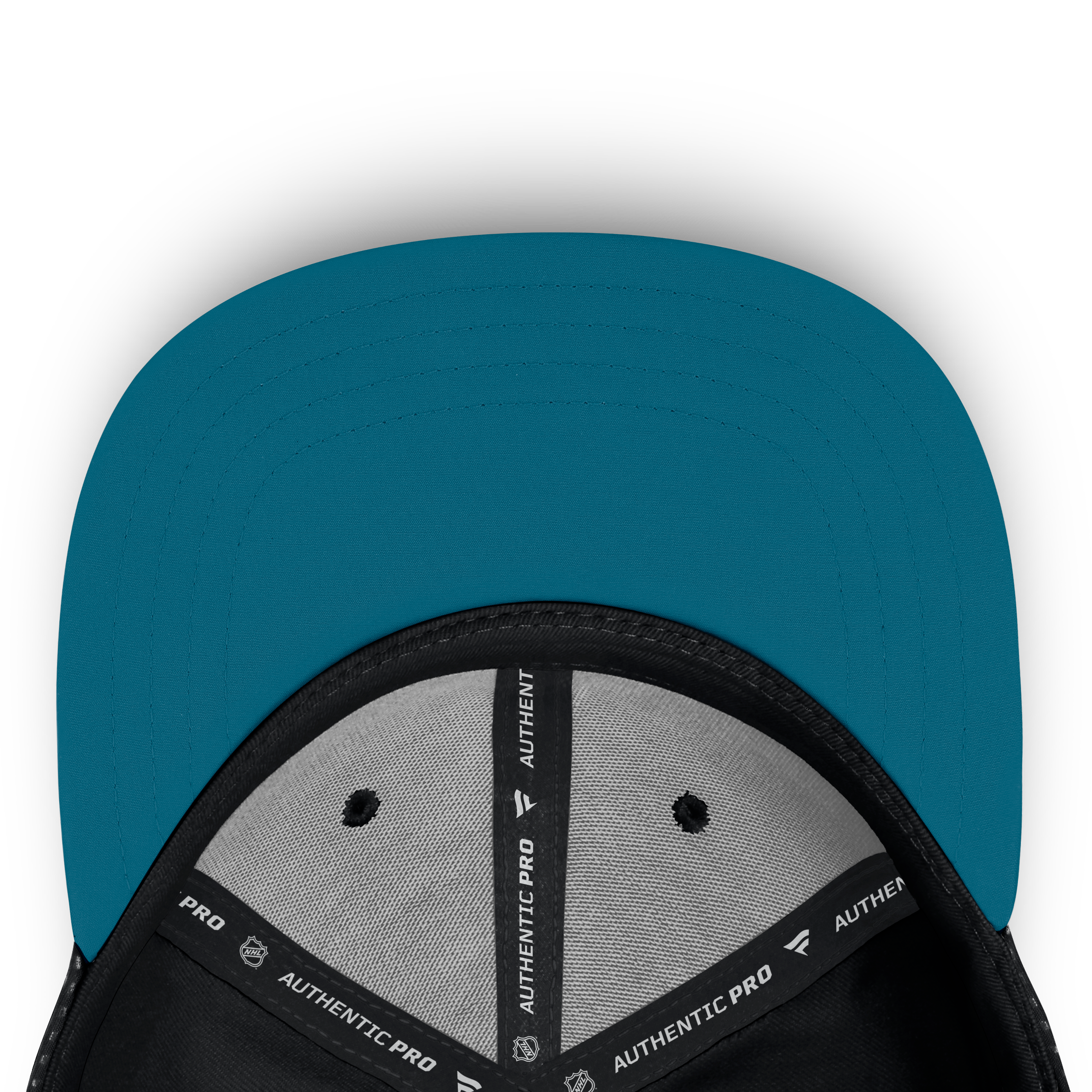 Men's Fanatics Black San Jose Sharks Authentic Pro Rink Square Visor Snapback Hat
