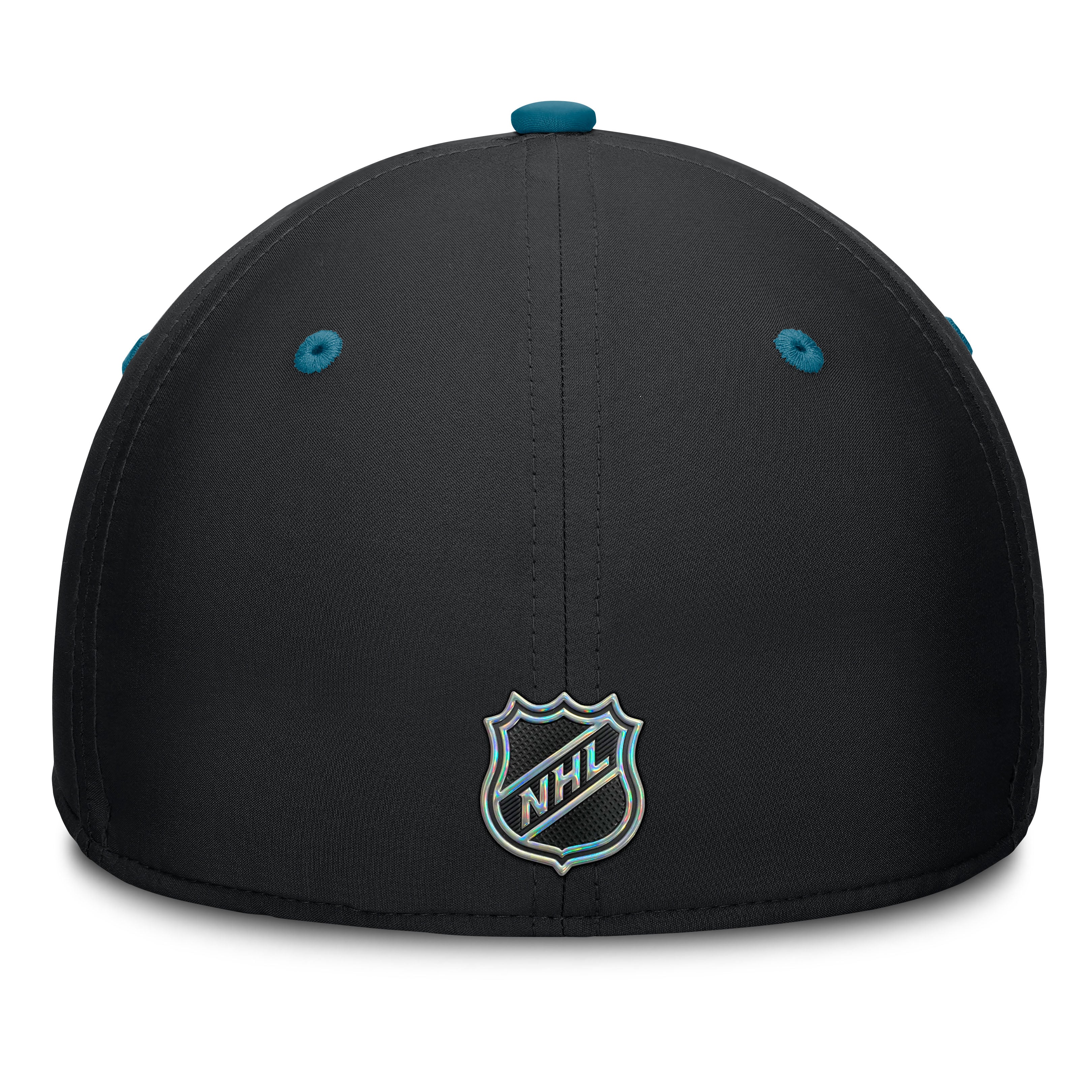 Men's Fanatics Black/Teal San Jose Sharks Authentic Pro Rink Stretch Hat