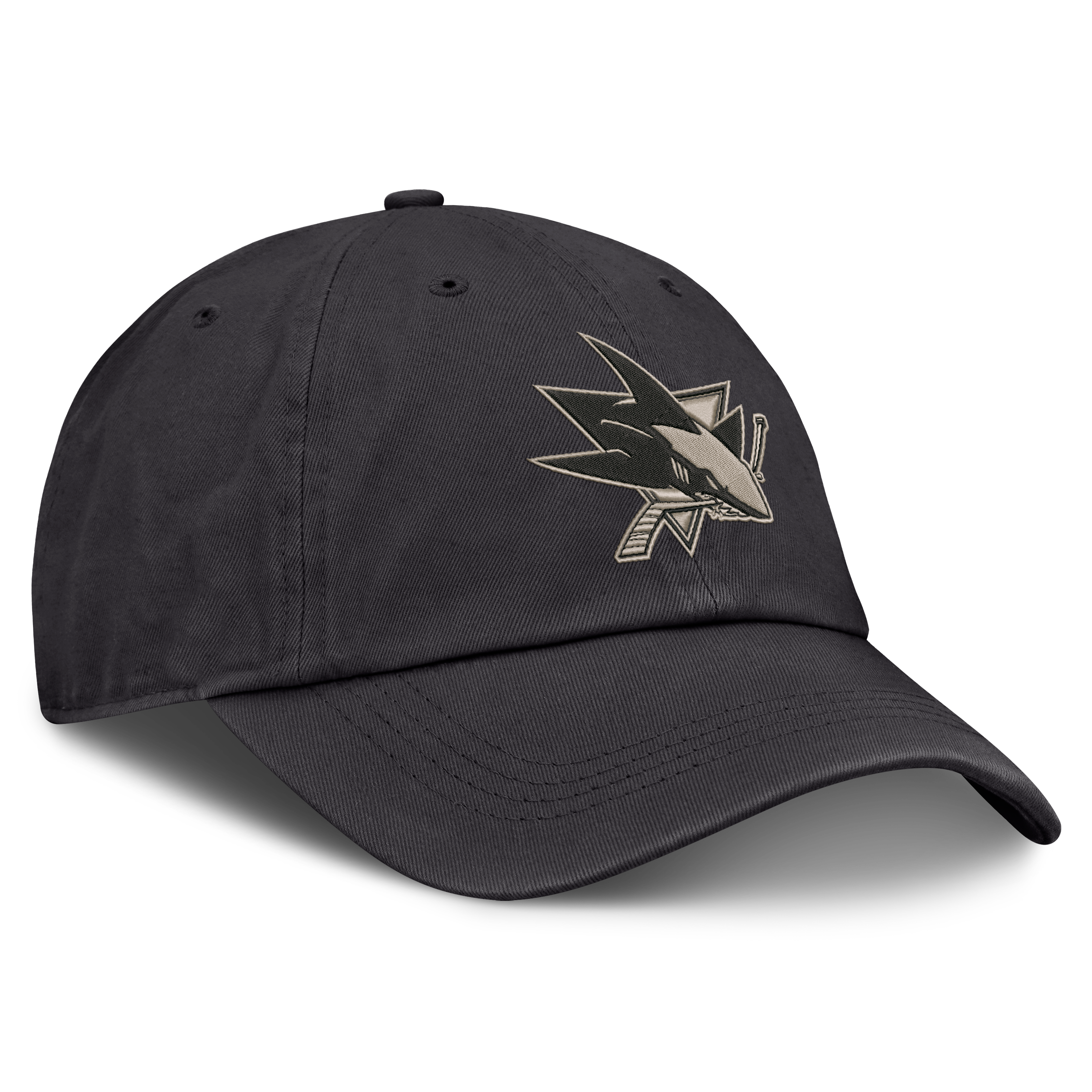 Men's Fanatics Charcoal San Jose Sharks Road Phantom Washed Adjustable Hat