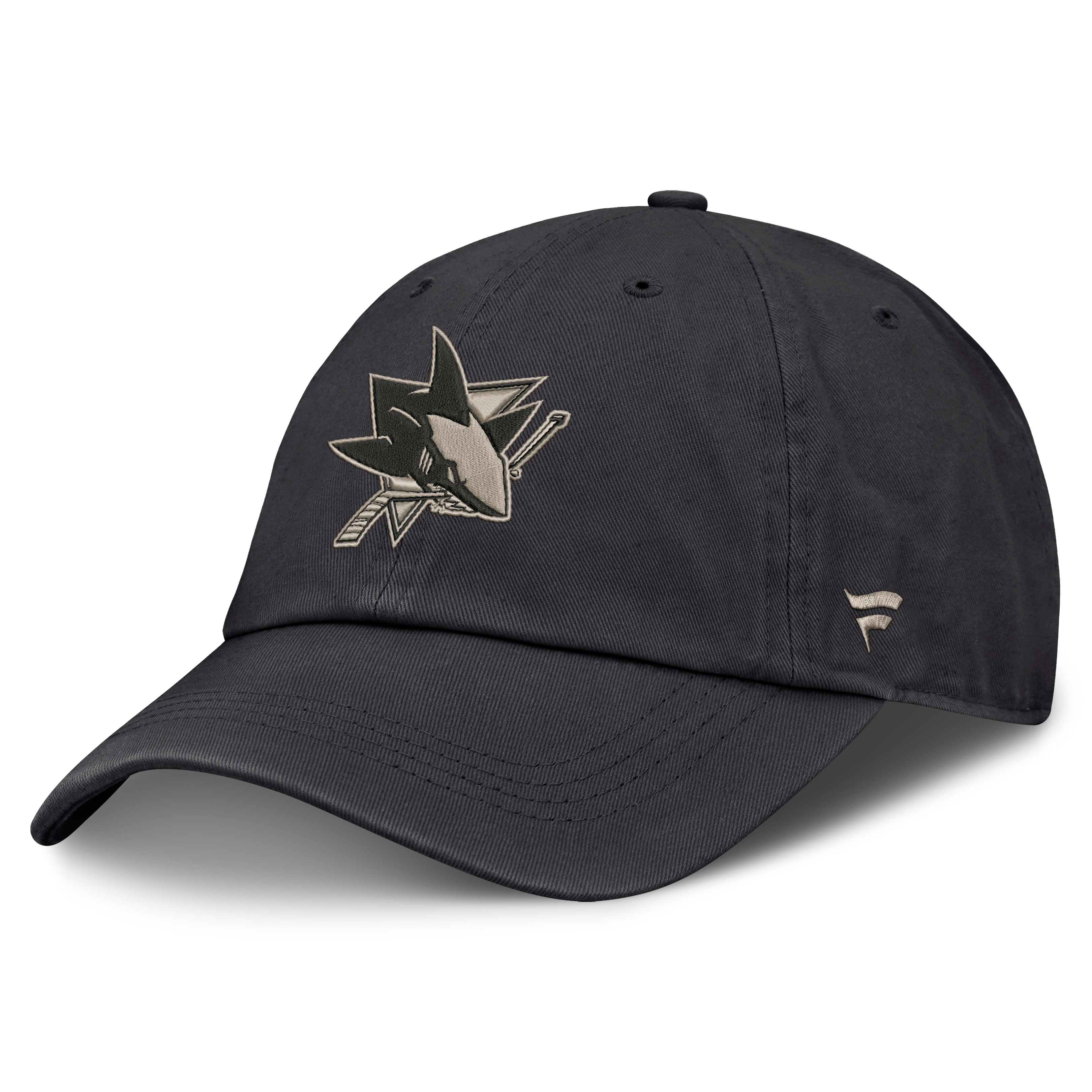 Casquette ajustable Fanatics Charcoal San Jose Sharks Road Phantom Washed pour homme