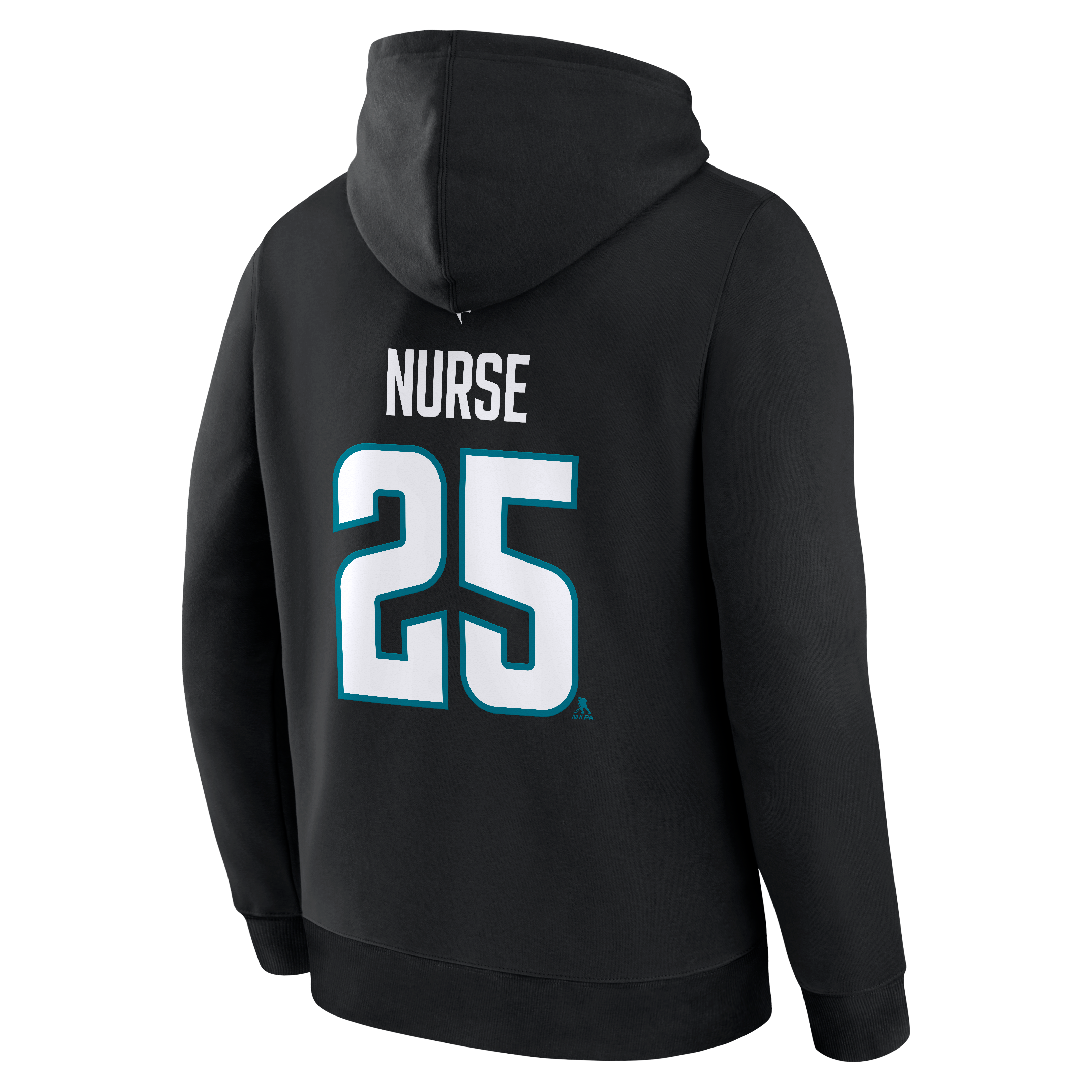 Sweat à capuche Fanatics Darnell Nurse noir authentique San Jose Sharks avec nom et numéro