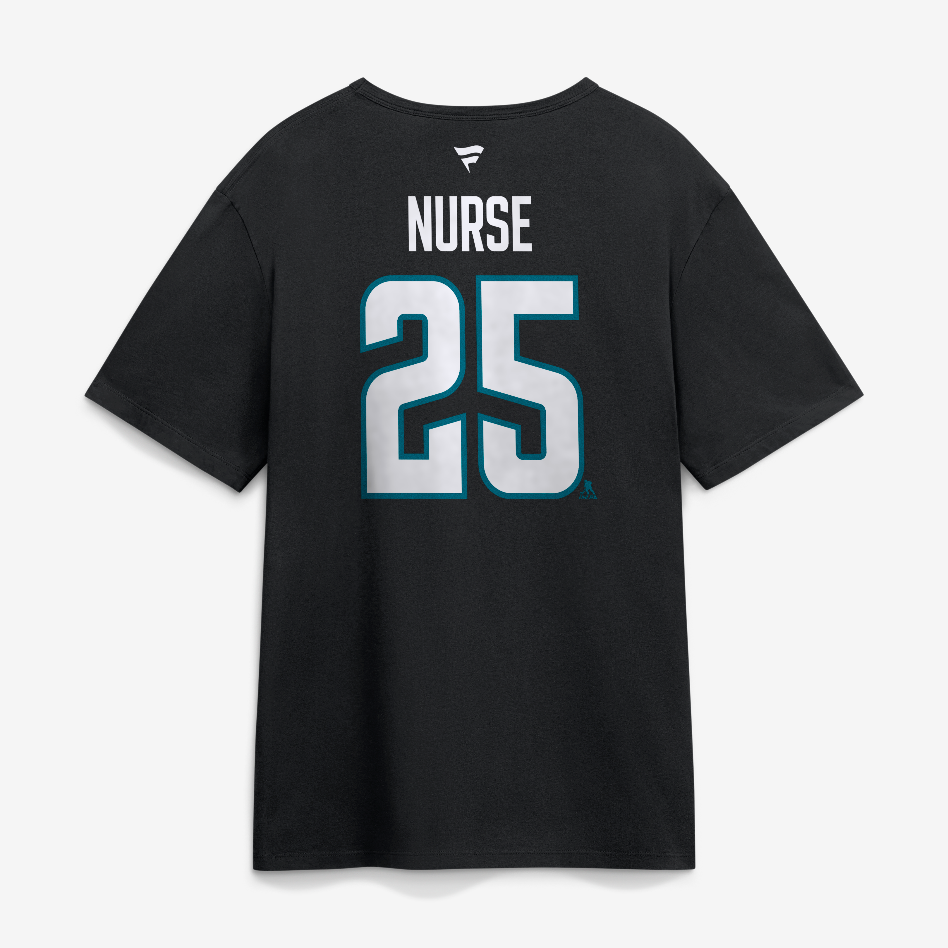 T-shirt authentique Fanatics Darnell Nurse noir San Jose Sharks avec nom et numéro.