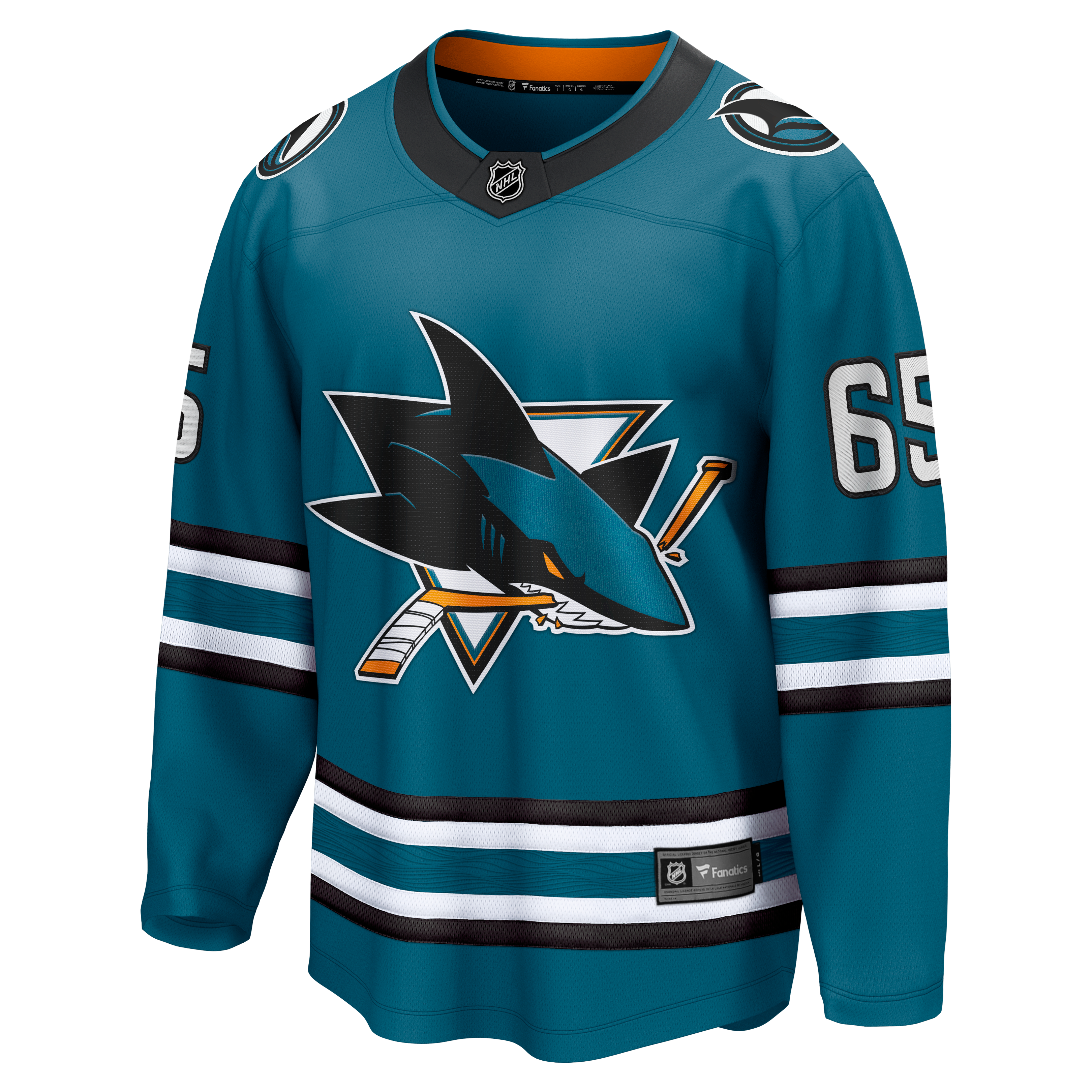 Maillot domicile Breakaway bleu sarcelle Jacob Trouba des Sharks de San Jose (Fanatics)