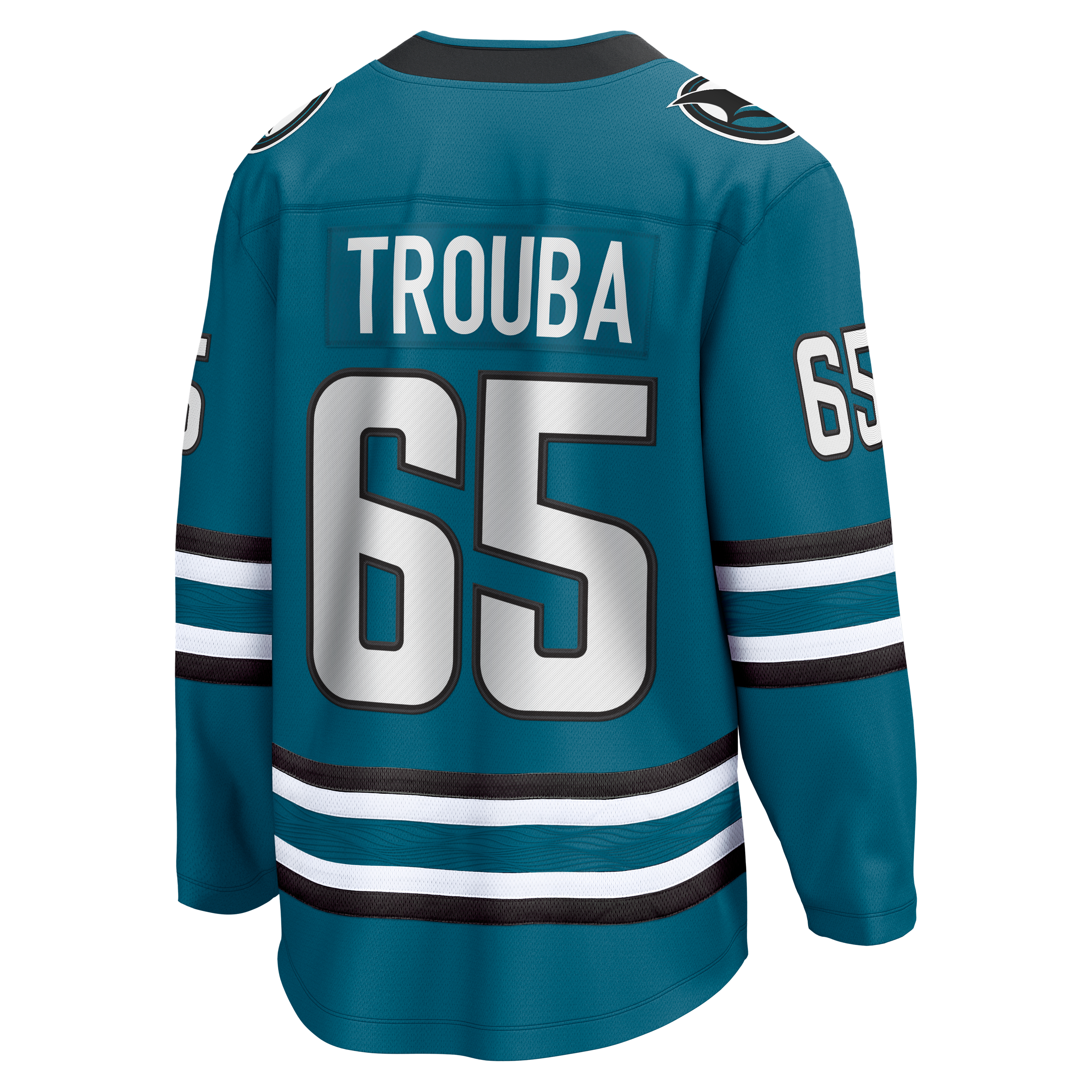 Maillot domicile Breakaway bleu sarcelle Jacob Trouba des Sharks de San Jose (Fanatics)