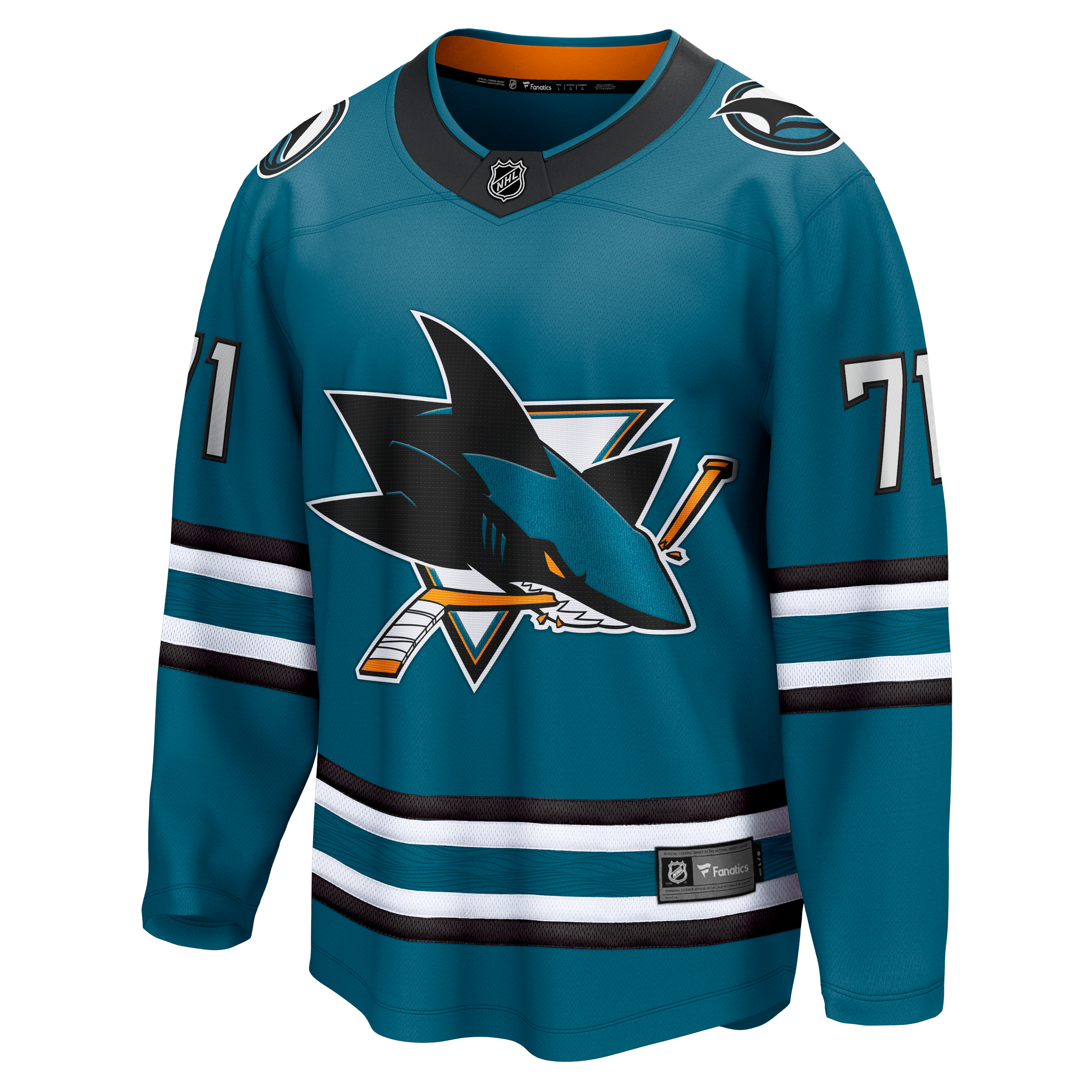 Maillot domicile Breakaway bleu sarcelle Macklin Celebrini des Sharks de San Jose pour homme (Fanatics)