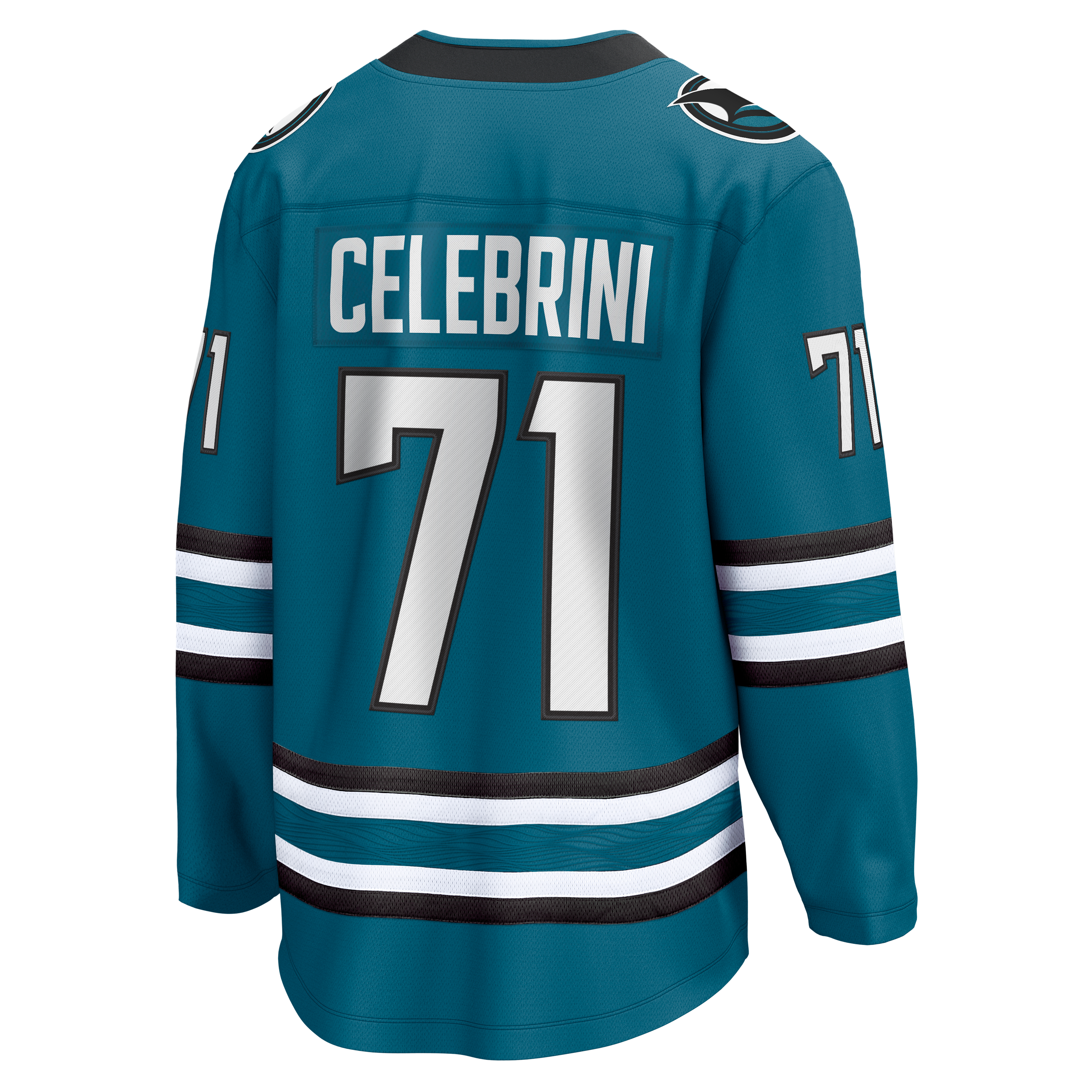 Maillot domicile Breakaway bleu sarcelle Macklin Celebrini des Sharks de San Jose pour homme (Fanatics)