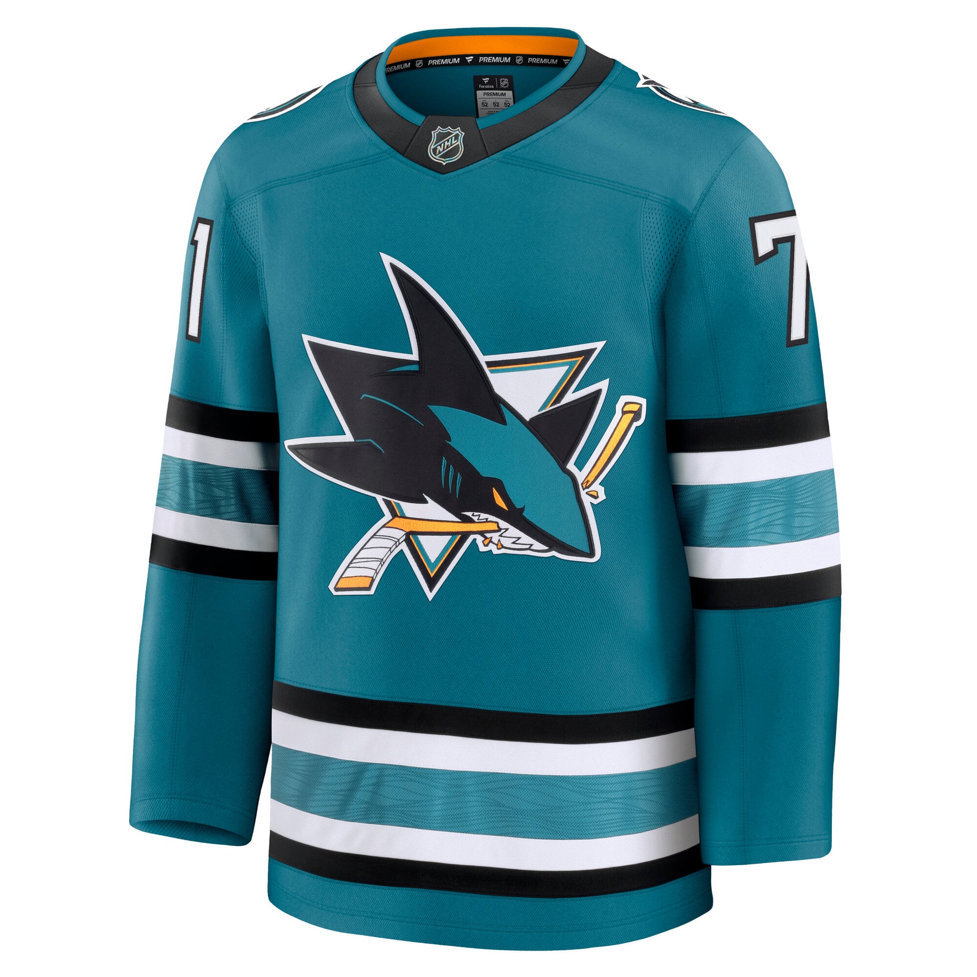 Maillot domicile premium Fanatics Macklin Celebrini bleu sarcelle des Sharks de San Jose pour homme