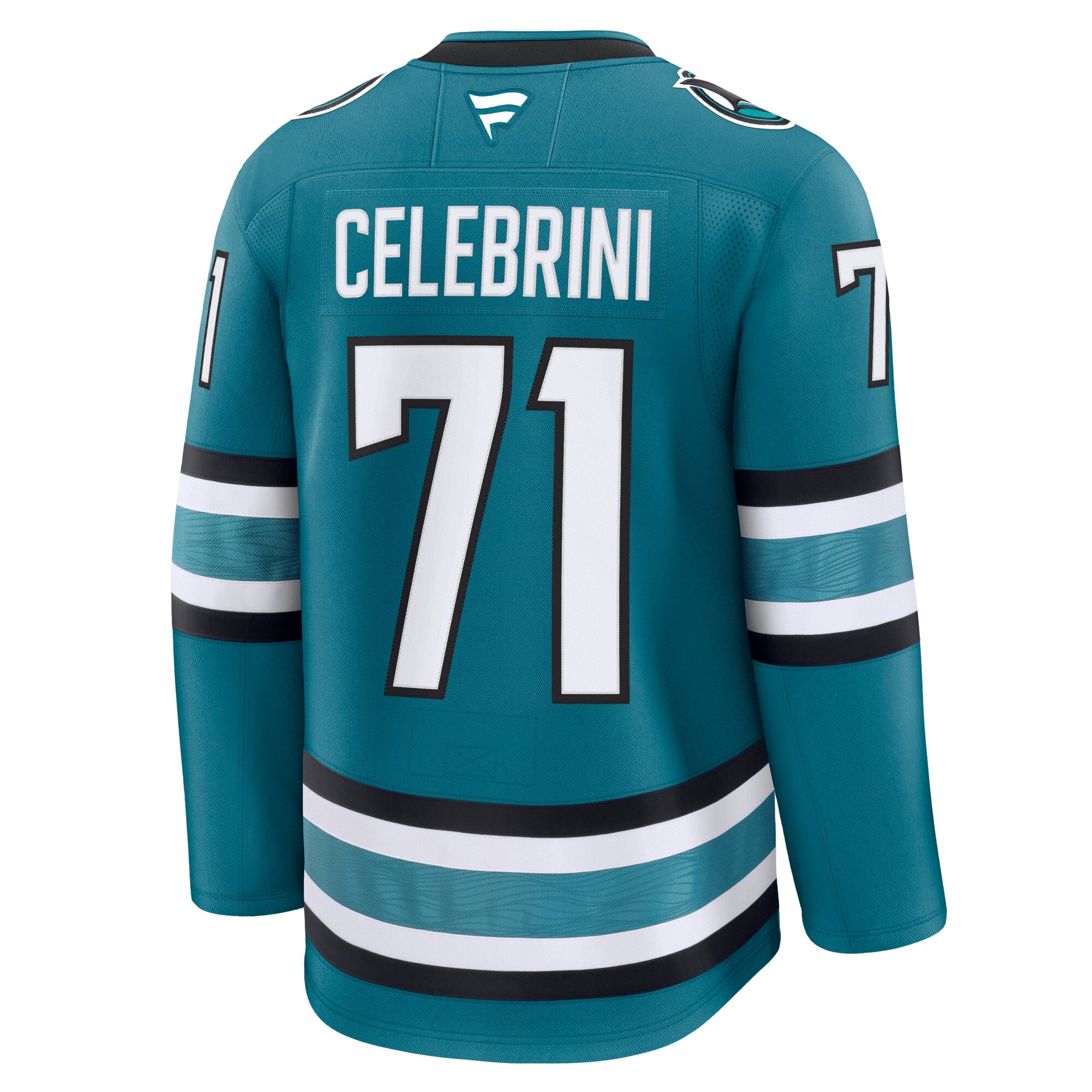 Maillot domicile premium Fanatics Macklin Celebrini bleu sarcelle des Sharks de San Jose pour homme