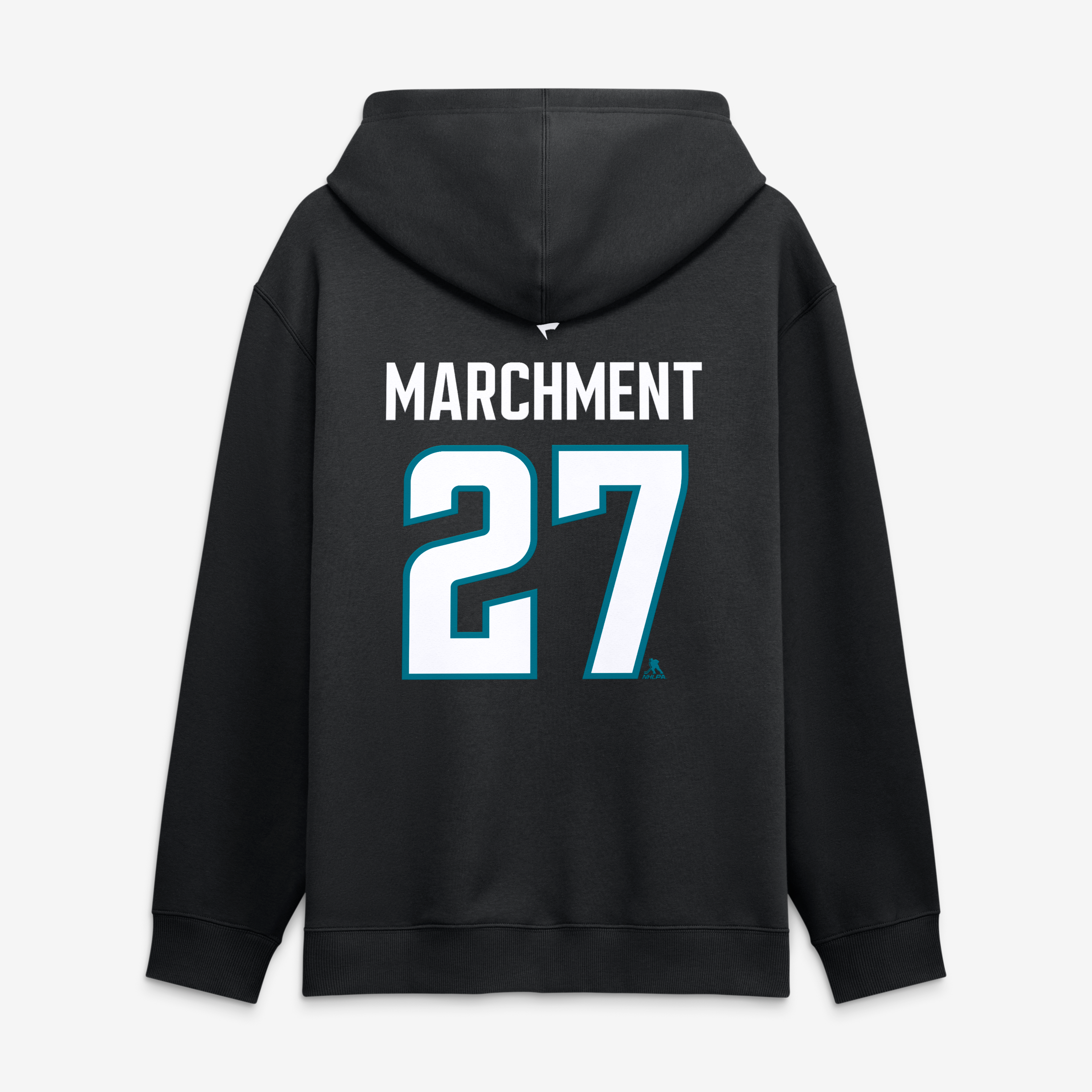 Sweat à capuche authentique Fanatics Mason Marchment noir San Jose Sharks avec nom et numéro