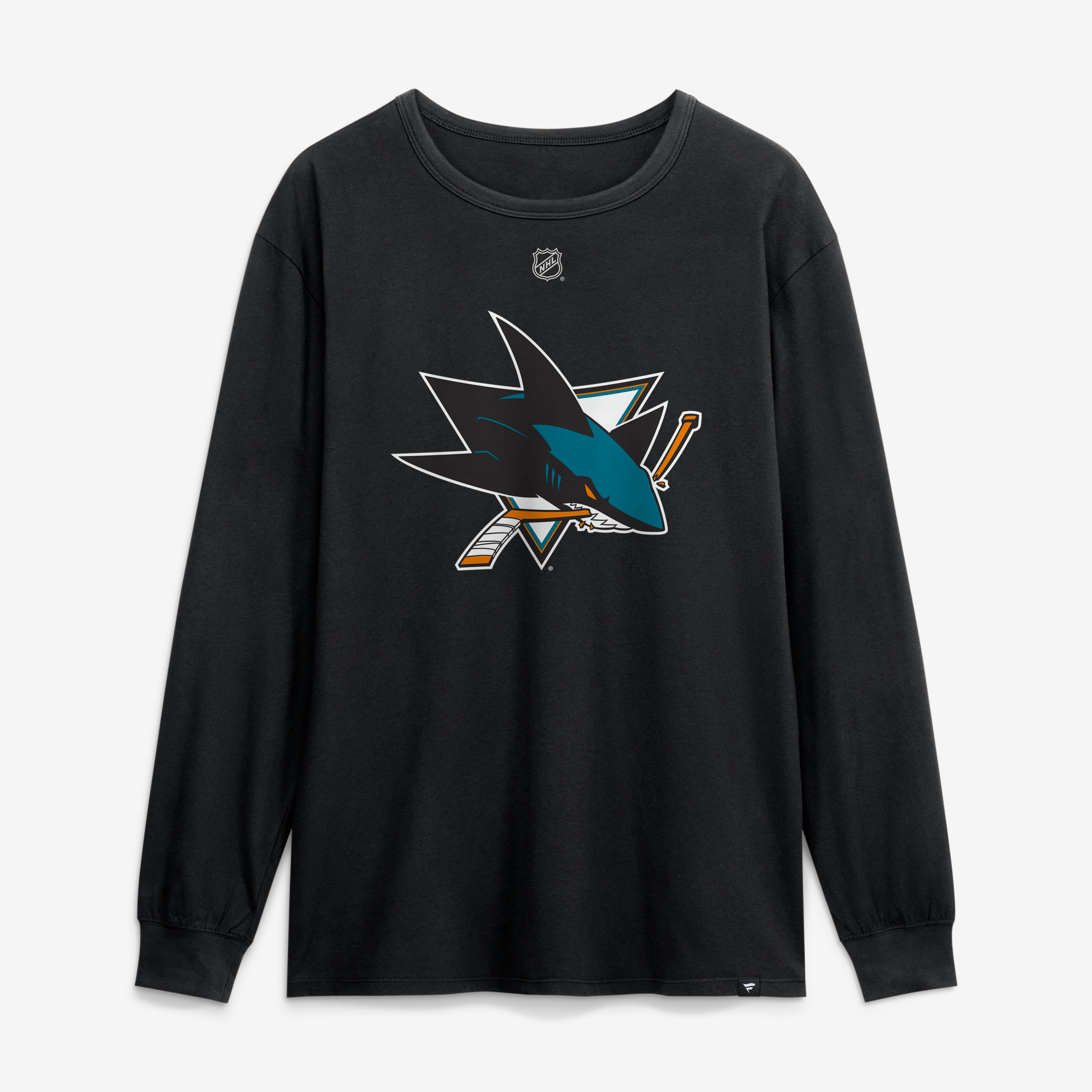 T-shirt à manches longues authentique Fanatics Mason Marchment noir San Jose Sharks avec nom et numéro.