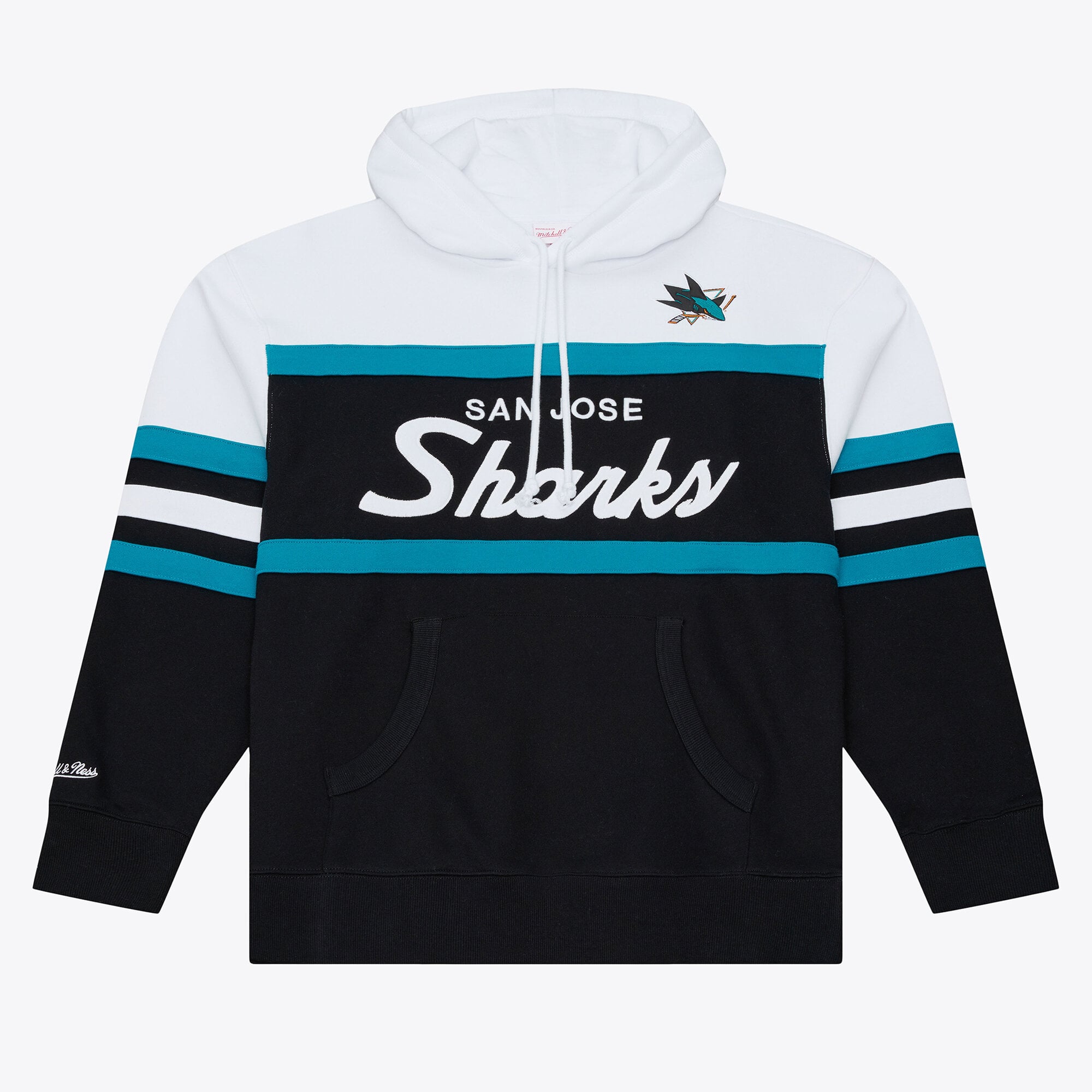 Men's Mitchell & Ness Black San Jose Sharks Head Coach Hoodie