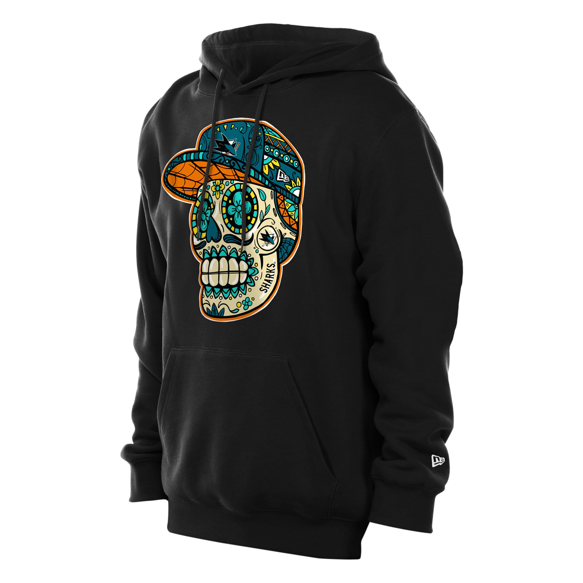 Sweat à capuche noir San Jose Sharks Día de los Muertos New Era pour hommes