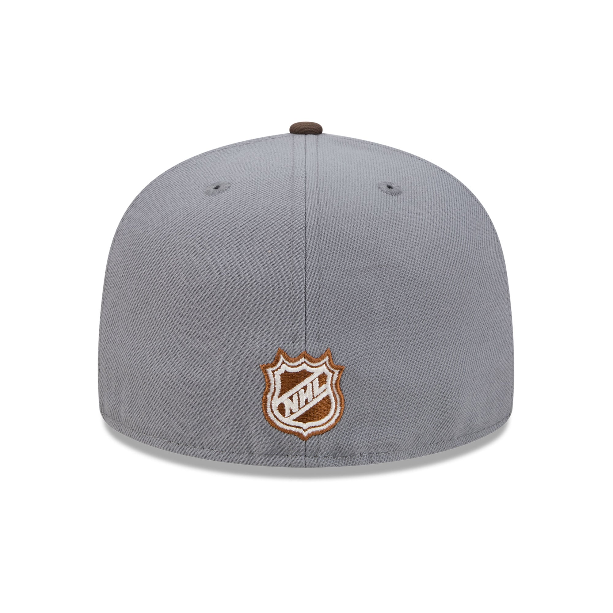 Casquette ajustée New Era 59FIFTY pour homme, coloris anthracite/marron, motif bois, San Jose Sharks