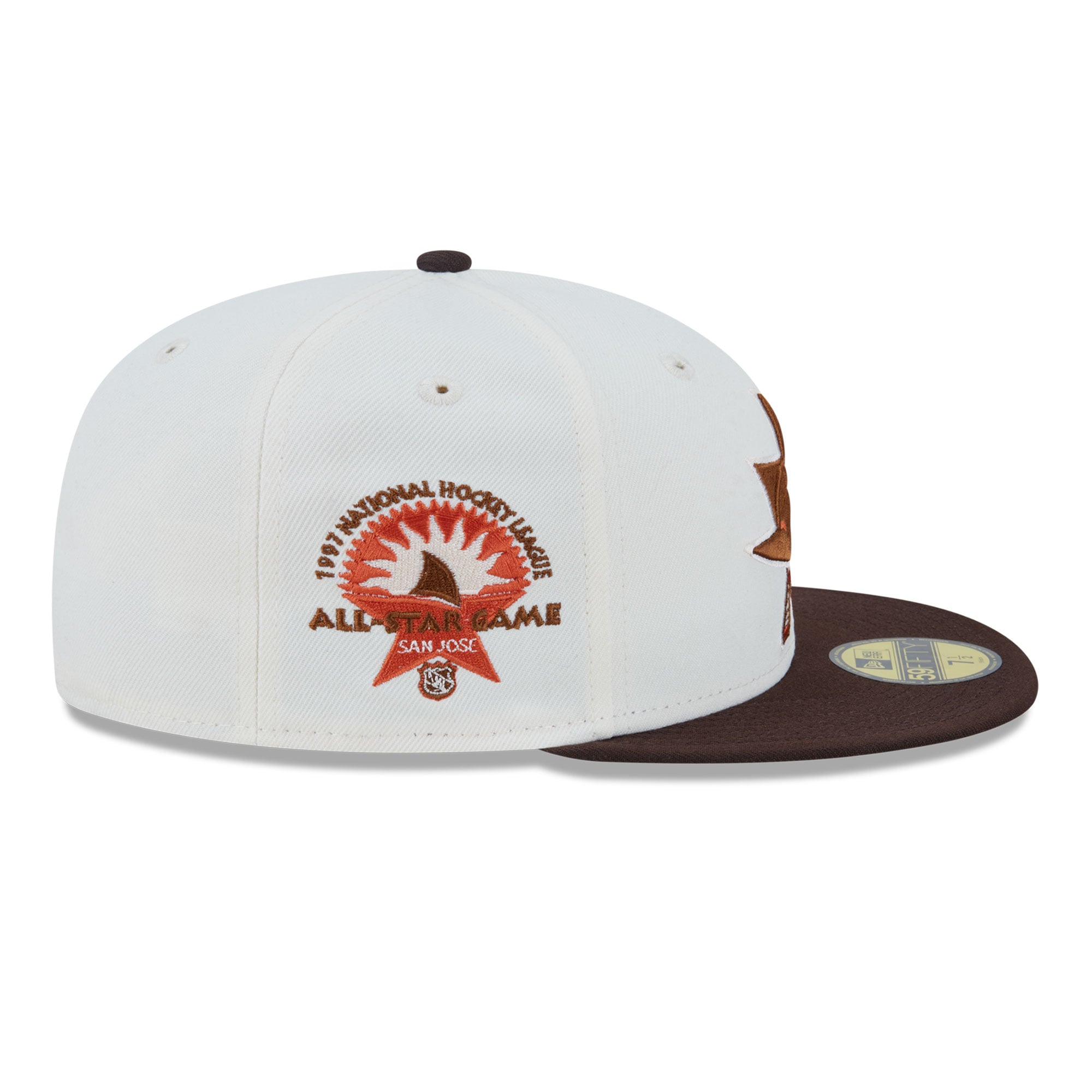 Casquette ajustée New Era 59FIFTY crème pour homme, San Jose Sharks, motif citrouille épicée