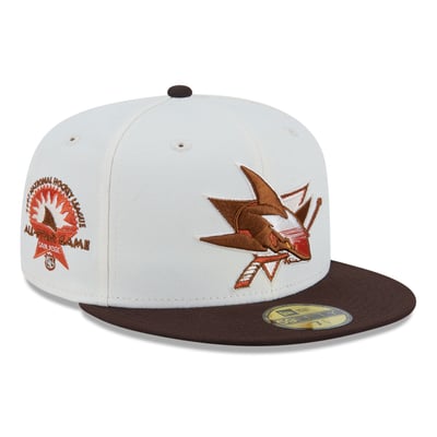Men's San Jose Sharks New Era Cream Pumpkin Spice 59FIFTY Fitted Hat

