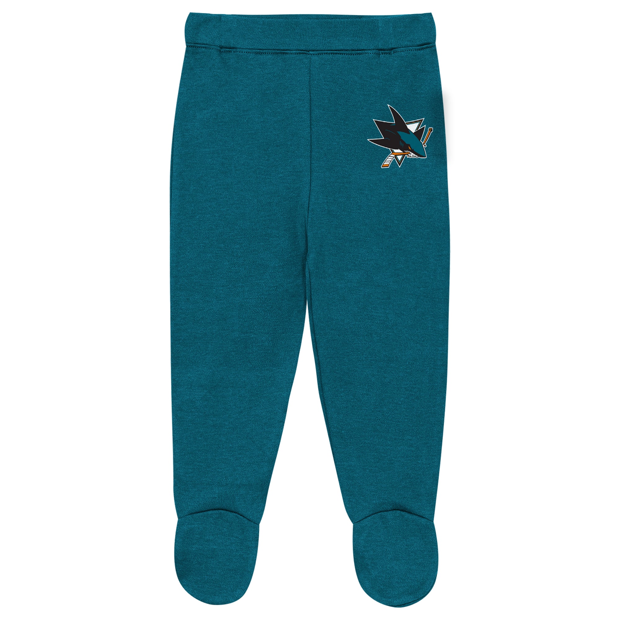 Newborn Outerstuff  Heathered Bone San Jose Sharks Huddles and Giggles Three-Piece Set