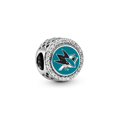 San Jose Sharks Pandora Color Button Charm