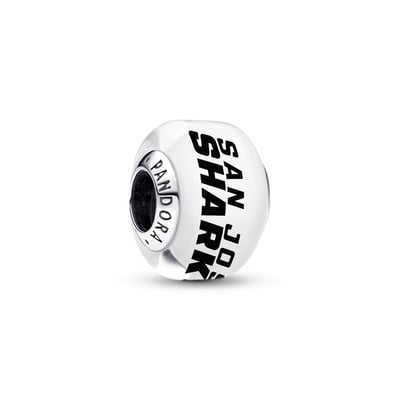 San Jose Sharks Pandora Glass Murano Charm