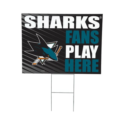 San Jose Sharks 18" x 24" Fans Welcome Outdoor Yard Sign