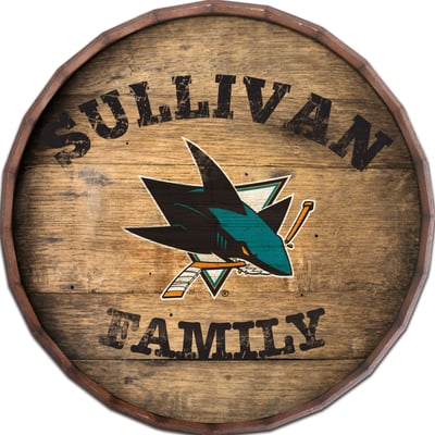 San Jose Sharks 24" Personalized Barrel Top