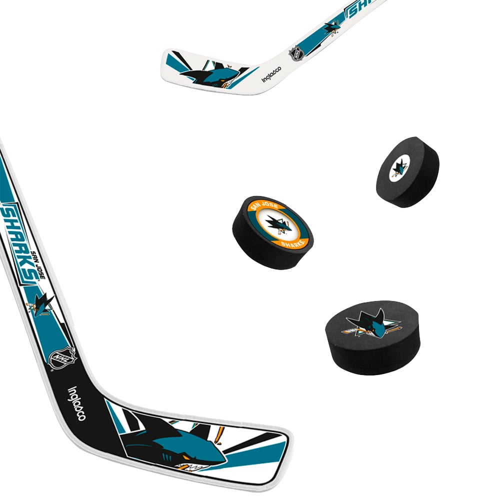 V109096 Sharks SCV HOL23 Mini bâton de hockey et rondelle en mousse, ensemble de 8 pièces COLEQPHKC 550AN001204 #22
