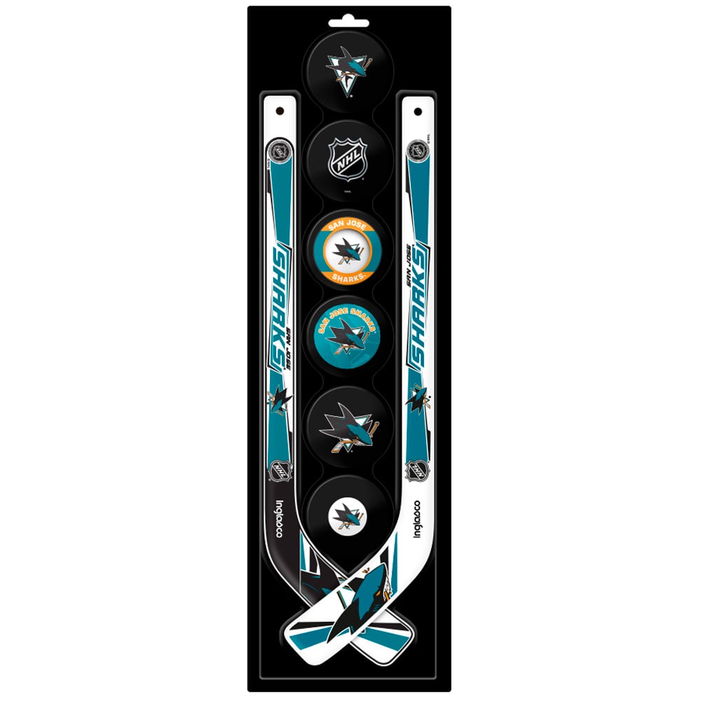 V109096 Sharks SCV HOL23 Mini bâton de hockey et rondelle en mousse, ensemble de 8 pièces COLEQPHKC 550AN001204 #22