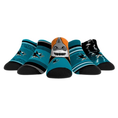  San Jose Sharks Rock Em Unisex Super Fan Five-Pack Low-Cut Socks Set - 