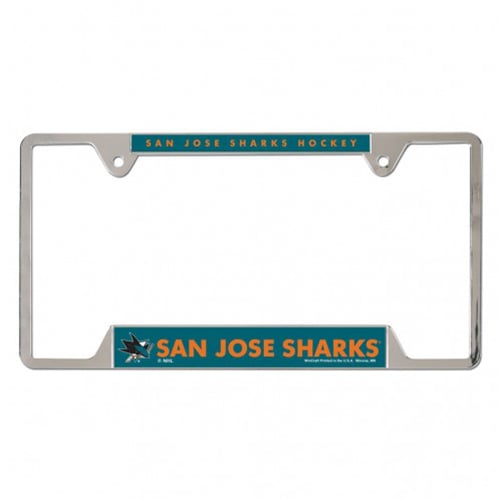 WinCraft  San Jose Sharks Chrome Plated Metal License Plate Frame