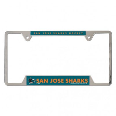  San Jose Sharks WinCraft Chrome Plated Metal License Plate Frame