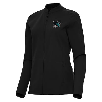  San Jose Sharks Antigua Women's Regard Full-Zip Jacket - Black