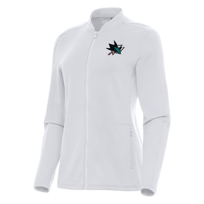 San Jose Sharks Antigua Women's Continual Full-Zip Jacket - White