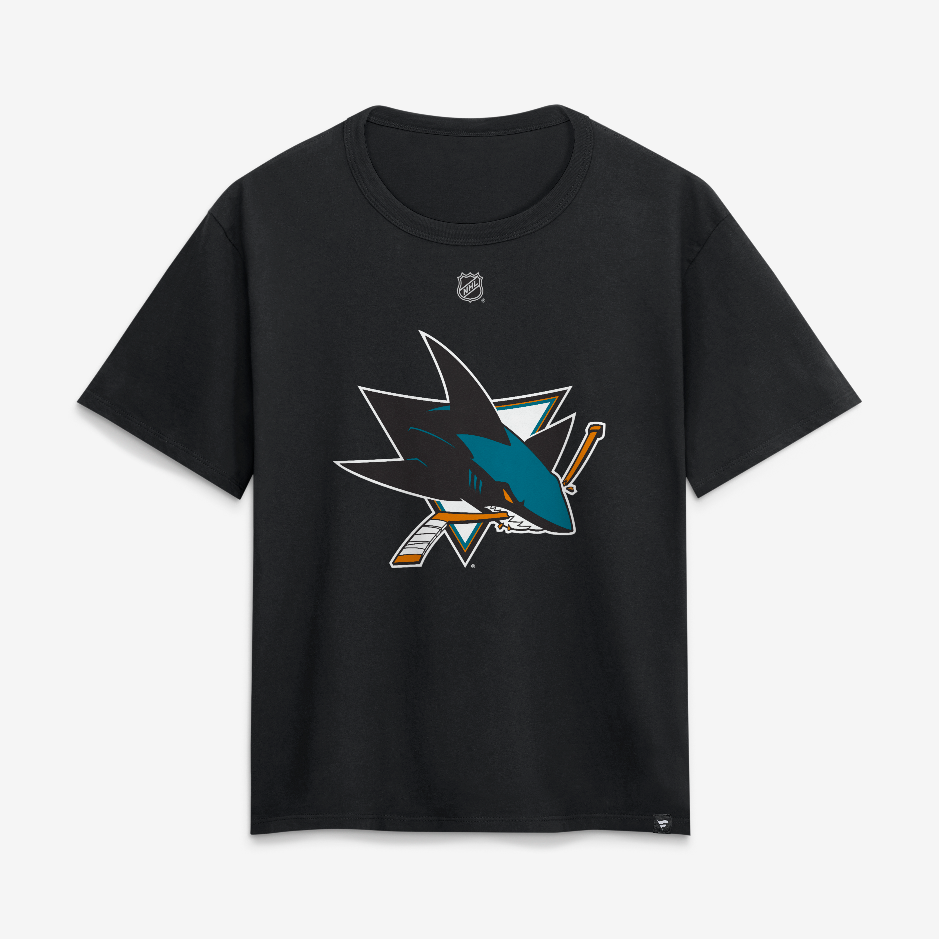 T-shirt authentique Fanatics Mason Marchment noir San Jose Sharks pour femme, avec nom et numéro.