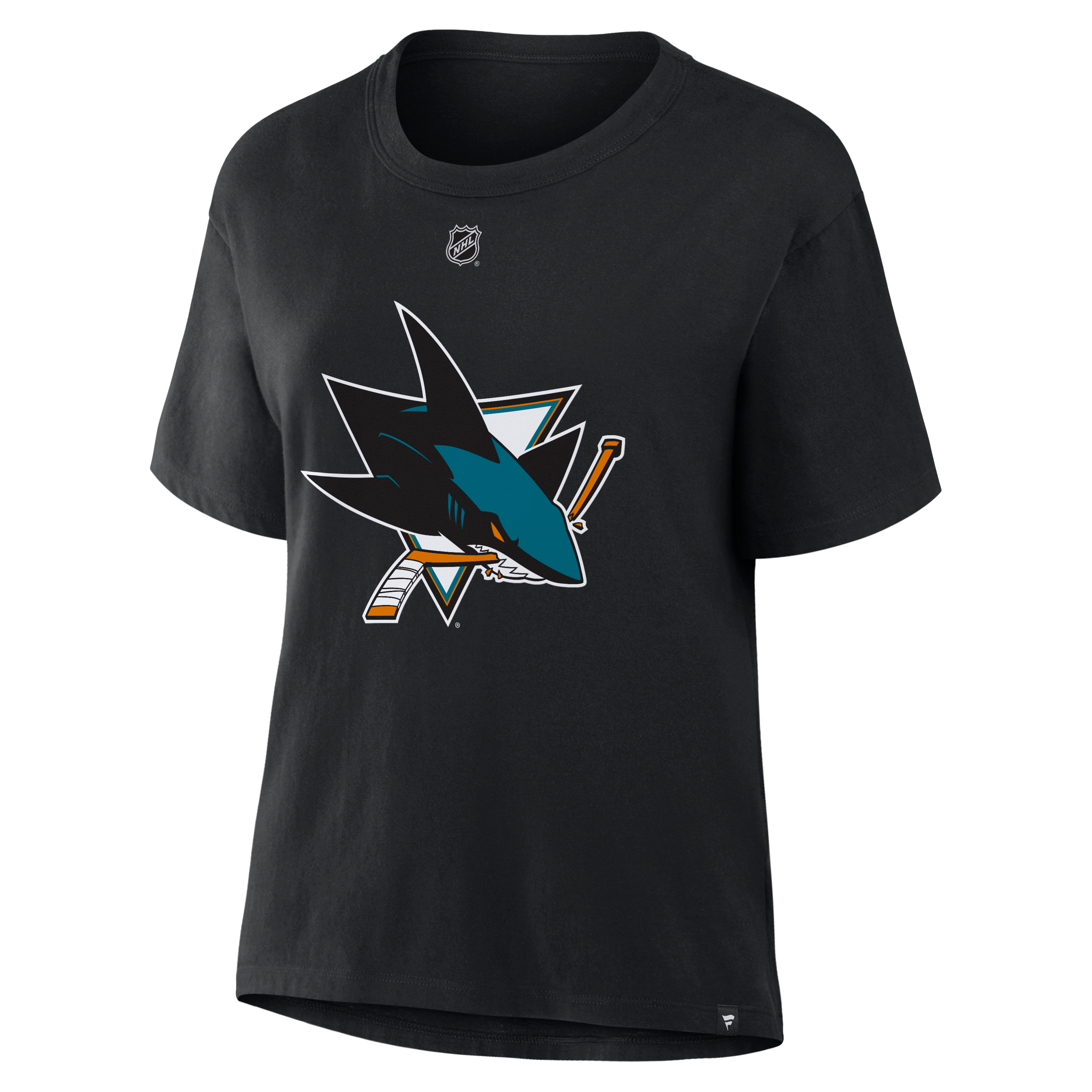 T-shirt authentique Fanatics Mason Marchment noir San Jose Sharks pour femme, avec nom et numéro.