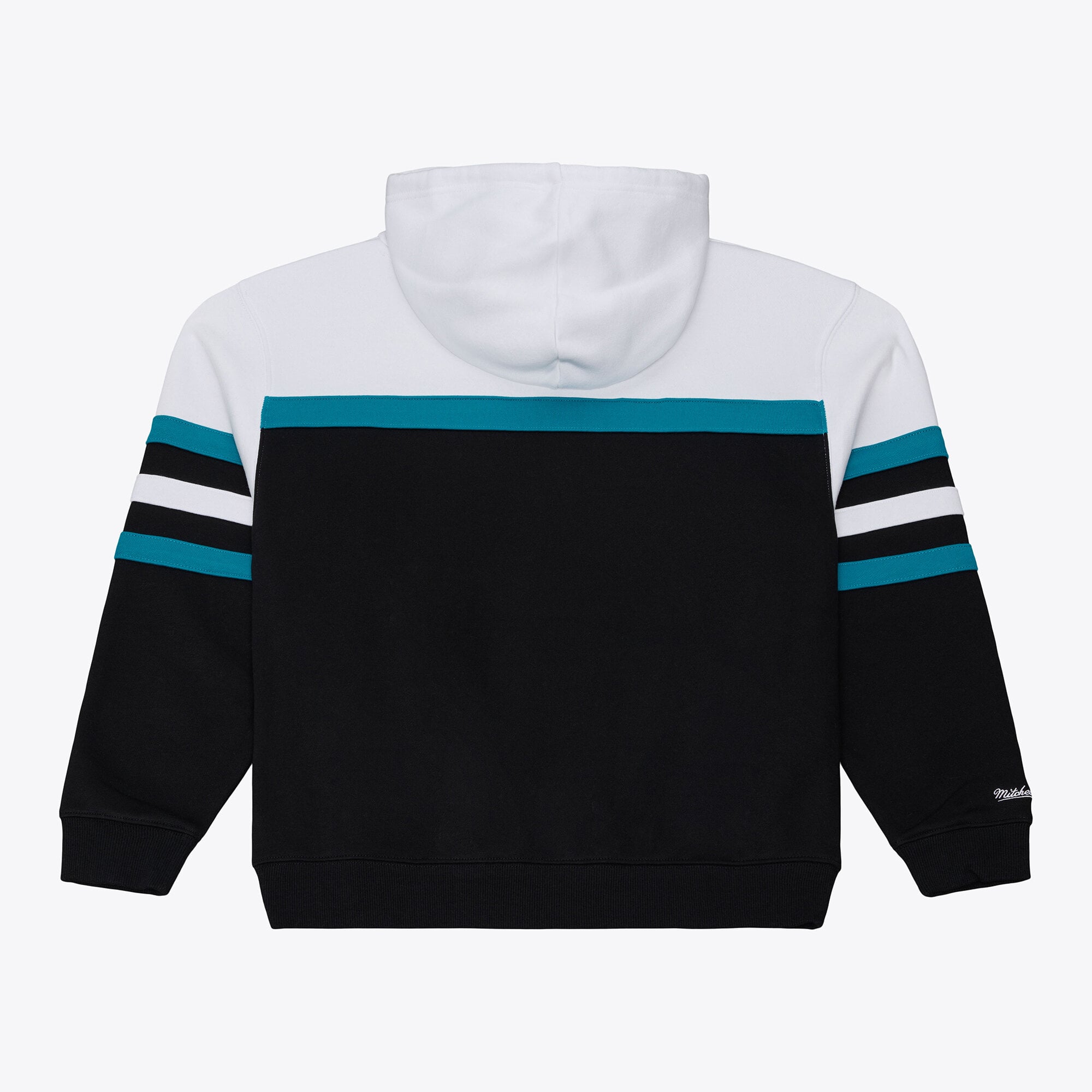 Women's Mitchell & Ness  White/Black San Jose Sharks Head Coach Hoodie