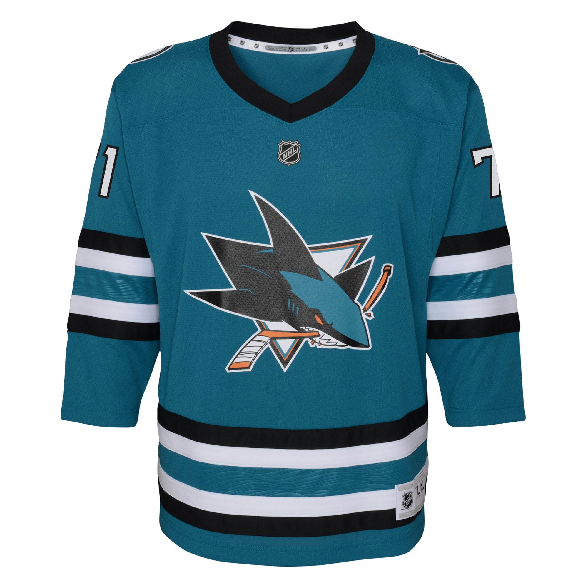 Maillot de joueur alternatif réplique Macklin Celebrini Teal des Sharks San Jose pour jeunes