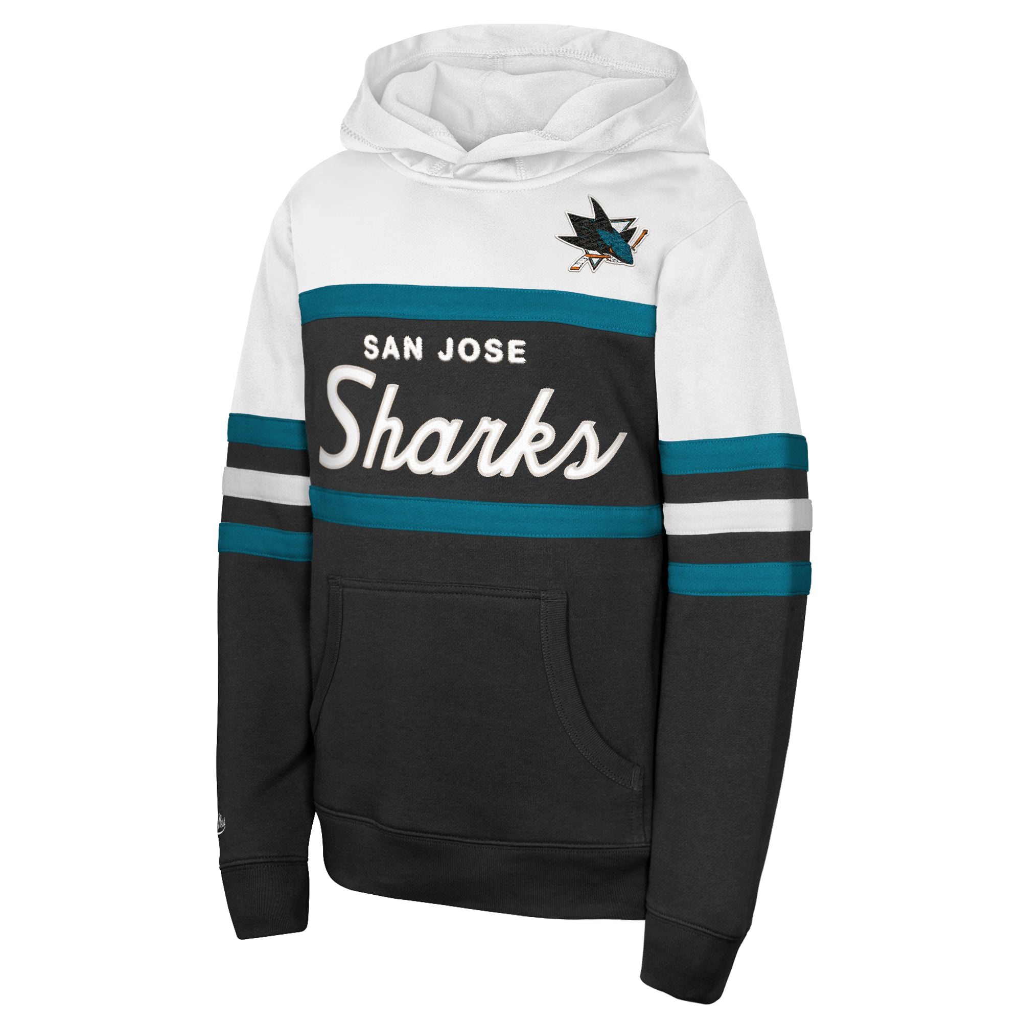 Youth Mitchell & Ness Black San Jose Sharks Head Coach Hoodie